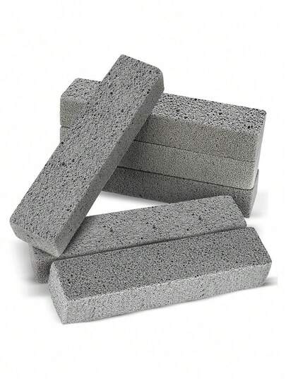 Pacote com 6 bastões de limpeza de pedra-pomes, removedor eficaz de manchas e calcário para linha de água do vaso sanitário, limpador de vaso sanitário e conjunto de escovas, decoração de banheiro, decoração de outono, volta às aulas