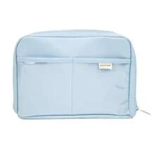 Simple Color Wide-Open Pencil Bag Pen Case 12 Compartments Oxford Fabric Storage Pouch For Stationery School Student , Back To School Gifts