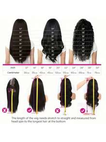 38-42Inch 13x4 Ear To Ear Body Wave Lace Front Wigs Human Hair 200% 13x6 HD Transparent Frontal Glueless Air Wigs Human Hair With Baby Hair For Women High Density Brazilian Virgin 5x5 4x4 Human Hair Wig - S613 - 查看 8