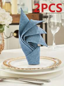 Modern Solid Color Wrinkle-Resistant Washable Cloth Napkins, Suitable For Wedding, Party, Banquet, Home Dining Table Decor, Daily Home Decoration - Multicolor - View 23