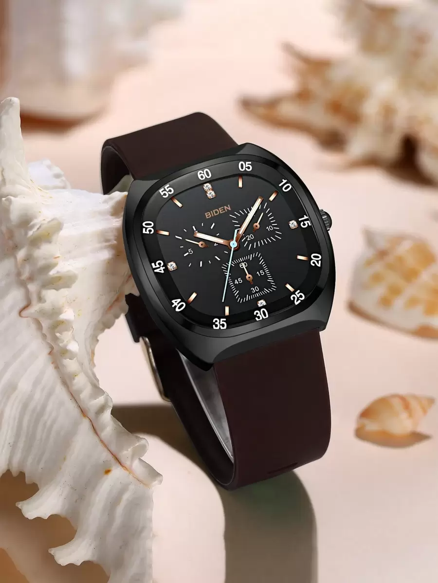 BIDEN BIDEN Ladies' Watch, Stylish Square Design, Suitable For Daily Leisure And Sports