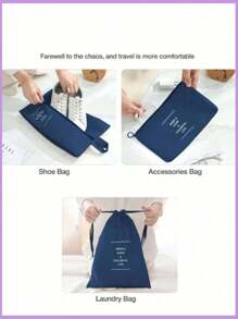 Set de 10 piezas de bolsas organizadoras de viaje, cubos de embalaje impermeables para ropa, bolsas plegables organizadoras para ropa interior, zapatos y calcetines, que incluye: bolsas para prendas, bolsa para brochas de maquillaje, bolsas para zapatos, bolsa de tocador, bolsa de cosméticos, bolso de mano, organizador de cables, bolsa para lencería