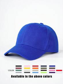 1pc Adjustable Hook And Loop Baseball Cap With Fuzzy Reflective Board, Suitable For Outdoor, Travel, Beach Vacation, Sun Protection, Suitable For Spring/Autumn, Y2K Style - Baseball Cap - View 2