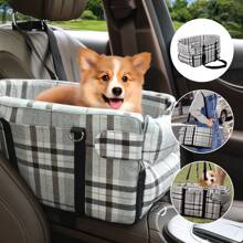 Dog Car Seat - Small Dog Specific Car Seat, Small Dog Central Console Seat, Dog & Cat Booster Seat, Portable Car Armrest Seat For Dogs & Cats Under 15lbs, Interactive Pet Car Seat, Pet Supplies, Universal Portable One Shoulder Pet Carrier For Dogs And Cats Dog Car Seat Car Seat Covers Dog Car Seat Cover Pet Car Seat