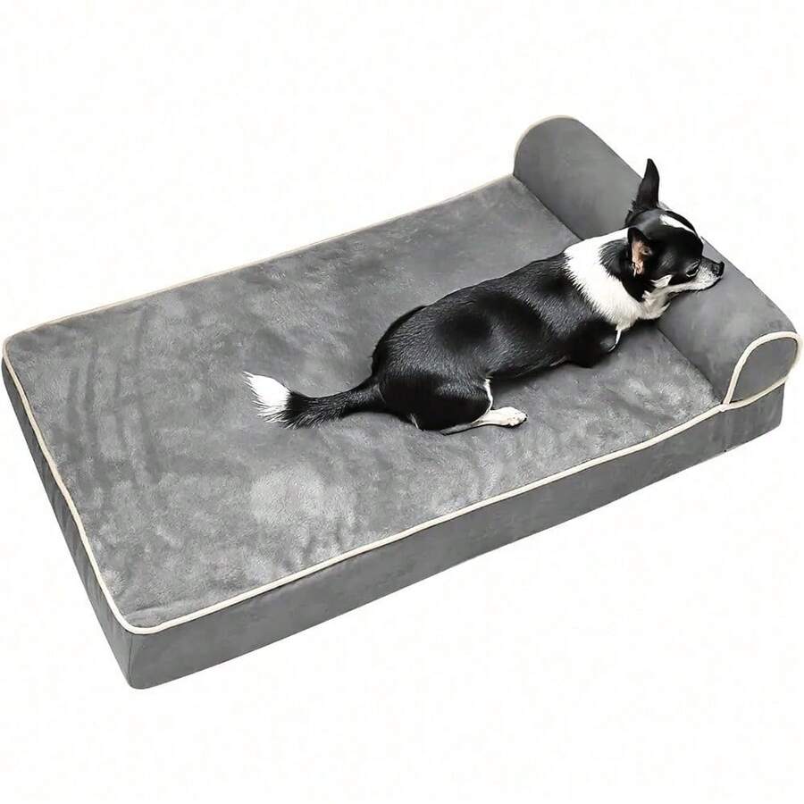 Cama Ortopédica para Perros Grande,100cm*60cm,Cama para Perro con Espuma Viscoelástica de Recuperación Lenta y Funda extraíble y Suave Piel sintética,Fondo Antideslizante - 1 - Ver 1