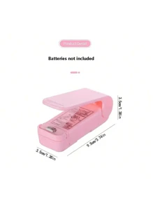 便携式迷你食品袋热封机，真空食品封口机，塑料袋热封零食封口机，聚乙烯管塑料袋套装工具 - 热封塑料袋，保鲜 - 易于使用的包装厨房配件（不含电池） - 彩色 - 查看 6