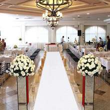 White Carpet For Wedding Ceremonies, Parties, Birthdays Indoor & Outdoor, Long Runway Carpet For Garage, Motorcycle, Decorative Events - White - View 5