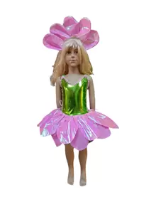 Disfraz Flor Infantil Festival Primavera Carnaval Escuela - Multicolor - Ver 1