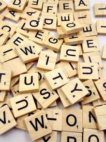 100个木制塑料英文字母，包括数字符号和拼写字母，适用于手工艺品、DIY木制礼品装饰、杯垫制作、拼写游戏、节日派对装饰、婚礼季房间装饰、家居装饰，非常适合圣诞节、婚礼、情人节、感恩节、复活节、万圣节和其他节日。 - 彩色 - 查看 15