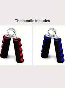 1 件握力器，通用金属纤维手指锻炼器，泡沫填充握力训练器，多色可选，多种款式，用于肌肉锻炼和握力增强 - 健身房、家庭和办公室的力量训练配件（无需电池） - 彩色 - 查看 9