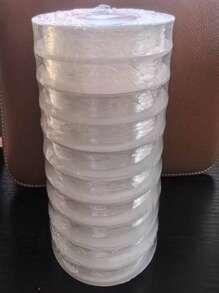 玻璃绳手工DIY佛珠玉珠串饰品透明水晶弹力弹力绳玻璃线可佩戴水晶珠玛瑙玉石手链手链质量好弹性好不易磨损圆绳水晶弹力线