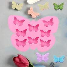 Silicone Butterfly Mold - 8 Cavity Butterfly Candy Molds, Non-Stick Butterfly Ice Cube Tray, Butterfly Wax Melt Molds For Soap, Pudding, Chocolate - One Size - View 4