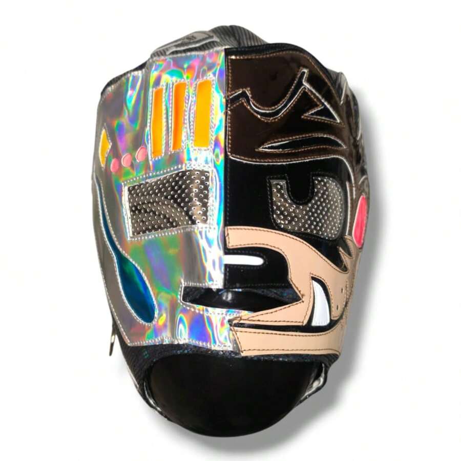 Cyber-Taz Semi-Professional Wrestling Mask - 黑色 - 查看 1