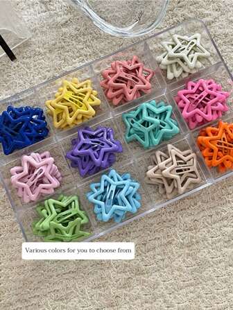 50/30/10个Y2K滴油彩色星星BB发夹，可爱刘海夹，侧刘海夹，简约时尚发夹，适合女性和女孩（不含收纳盒），多色星星合金发夹套装，优雅复古风格，轻盈镂空设计，时尚发饰，适合日常佩戴和造型，是送给女性和作为礼物的理想之选，颜色随机，发饰，女性，美发用品，秋季，发饰，美发工具，美发用品，美发配件，美容配件，礼物，旅行，送给女性的礼物，美发用品，圣诞礼物