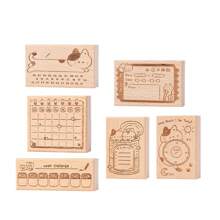 1 Equipment Forgot Cat Box Wooden Handbook Seal Vintage Cat Schedule Beech Seal Daily Memo Seal - one-size - View 5