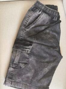 CARGO Bermuda Jeans - màu đen - Xem 4