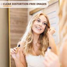 77"X38" Large Arch Mirror Full Length, Oversized Wall Mirrors With Aluminum Alloy Frame, Full Body Floor Mirror For Bedroom, Dressing Room, Black-Gold Home Decor Back To School Room Decor School Supplies - 金色 - 查看 3