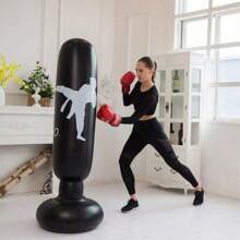 1pc Vertical Fitness Fighting Sanda Venting Anger Injection Inflatable Boxing Column Taekwondo Training Sandbag Punch Column