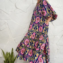 Chic Bohemian Dress - Unleash Your Inner Goddess With Stunning Patterns, Comfort Fit, And Endless Styling Options For Any Event - 粉色 - 查看 2