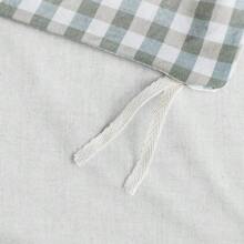 Light Blue Gingham Duvet Cover Queen 100% Washed Cotton Blue Plaid Duvet Cover Set 3 Pieces 1 Blue Grid Duvet Cover With Zipper Ties 2 Pillow Cases Luxury Gingham Plaid Bedding Set Breathable - Green Gingham - View 4