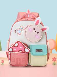 Kindergarten Schoolbag Female Small, Medium And Large Class Boys Light Weight Loss And Spine Protection Children 3-6 Years Old Cartoon Cute Shoulder Back