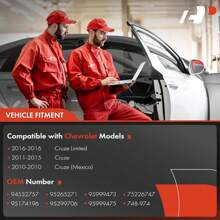 A-Premium Front Driver Side Power Window Regulator With Motor Compatible With Chevy Cruze 2011-2015, Chevrolet Cruze Limited 2016 - With Auto Up And Down (7 Pins Connector)- Replaces # 94532757