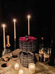 4 piezas de velas en espiral de colores 2025 nuevas (longitud 20cm/7.87in), velas en espiral de color rosa intenso para la decoración del hogar en días festivos, velas retorcidas sin perfume y sin goteo para fiestas, cenas, bodas, San Valentín (rojo/blanco/negro/verde/rosa), regalos, decoración del hogar, Pascua, velas decorativas de cumpleaños, decoración de velas para fiestas, velas para la decoración de mesas de restaurantes/cocinas, Día del Padre, Día de la Madre