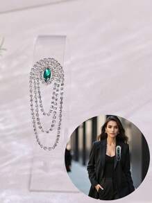 1pc Heat-Fixed Rhinestone Appliques For Bridal Gown, Dresses, Suits - Rhinestone Sewing-On Decorations - 1 Item - View 1