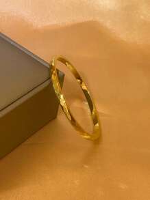 1pc Luxury Zirconia Stainless Steel Vacuum Plated Non-Fading Bracelet, Elegant & Unique Design Suitable For Women, Party, Engagement, Gift