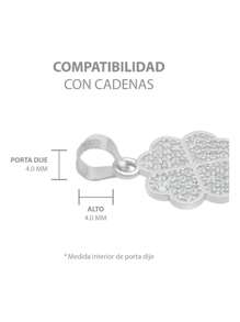 Dije Trebol Cuatro Hojas Corazón Amor Regalo Mujer Plata 925 - Blanco - Ver 5