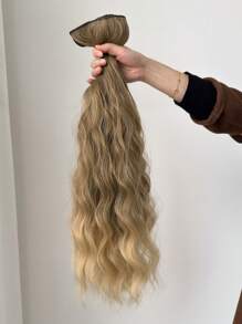 Clip In Hair Extensions Black Color 12 Clips 24 Inch Long Straight Hair Extension For Women Full Head Synthetic Hair Extensions Hairpieces 4 PCS Set - Blonde Ombre - View 5