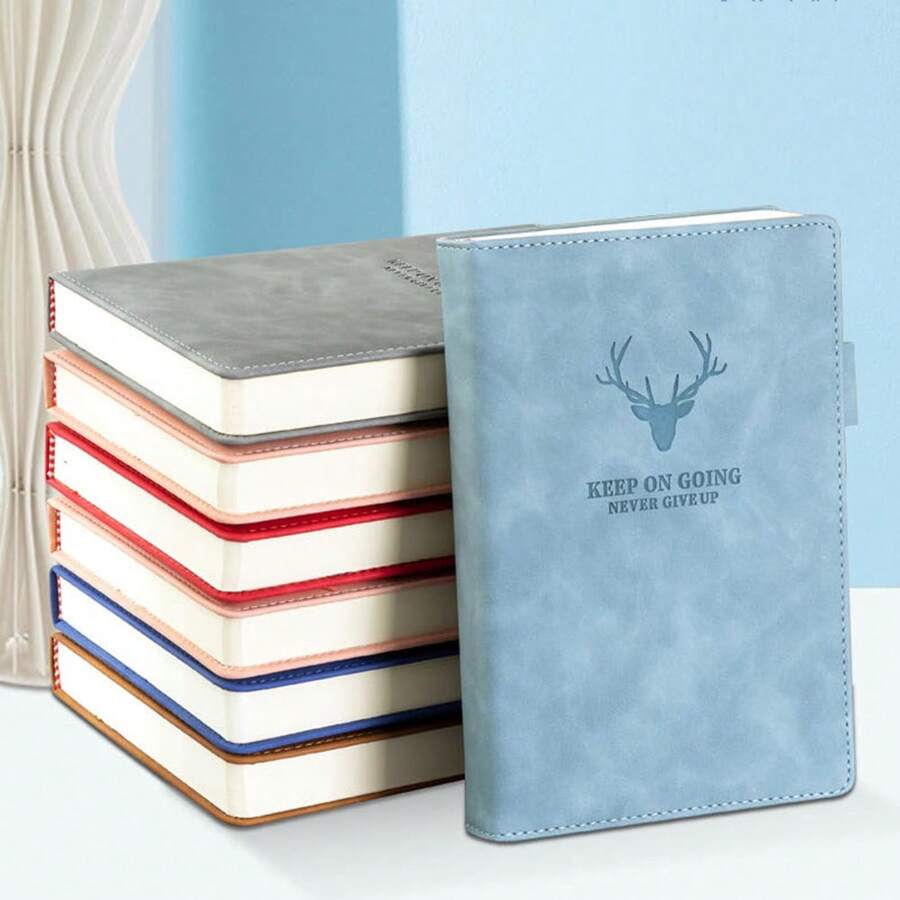 200 Pages/A5 Deer Pattern Thick Notebook/Diary - Multicolor - View 1