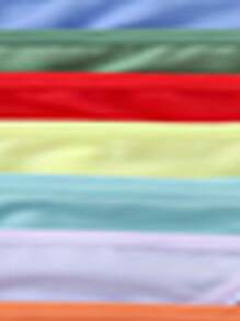 7pcs Simple Style Comfortable Casual Thong Panties - Multicolor - View 5