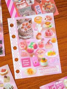4pcs/Set Vintage Style Cuisine Stickers, Travel Series, For Scrapbooking DIY Decoration