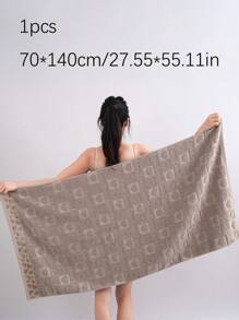 QIBHI 1/2/3/9件装提花心形浴巾/洗脸巾，柔软吸水，浴室装饰，情侣、派对、情人节礼物，多种尺寸可选，适用于美容院、家庭浴室、酒店、运动场所、家居用品、毛巾、护肤浴巾 - 卡其色 - 查看 6