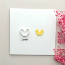 3pcs Butterfly Shaped Soft Clay Earring Mold Pendant DIY Craft Tools - White - View 6