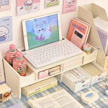 Multifunctional Computer Stand, Monitor Riser, Drawer Storage, Desk Organizer, Office Desktop Stand