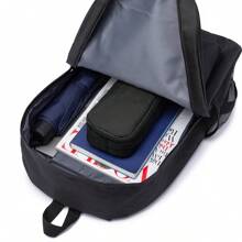 1pc Large Capacity Pencil Case, Simple Solid Color Multi-Function Dual Layer Stationery Box, Student Essential