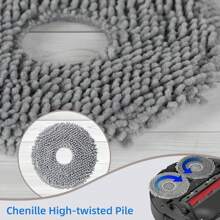 8 Pack Mop Pads For Roborock Q Revo/Qrevo S/Qrevo Pro/Qrevo Plus/Qrevo Master/Qrevo Slim/Qrevo Curv/Qrevo Edge/Qrevo MaxV/Saros 10R Robot Vacuum Cleaner, Spin Cleaning Pads Replacement Accessories Set - Grey - View 3