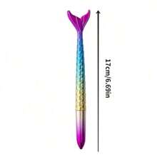 3 Stück Meerjungfrau Gelschreiber - 0,5 mm schwarze Tinte, kreative flüssige Gelinktintenkugelschreiber, hochwertige Schreibstifte für Journaling, Notizen und Geschenke, süße Kugelschreiber mit funkelndem Glitzer, hübsche Geschenkschreibwaren, lustige Klickballschreiber, Geschenk, Teilen, Weihnachten (süßes Meerjungfrau-Design - ideal für Schule, Büro und Kunst)