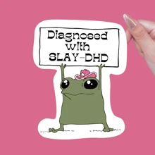 SLAY-DHD Vinyl Decal Sticker - Humorous Motivational Adhesive Label For Cars, Laptops, Luggage - Vinyl Material,School Supplies,Back To School - Multicolor - View 2