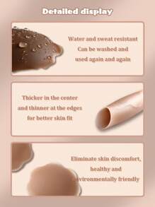 2/6/12 Box Women's Silicone Nipple Sleeve Invisible Waterproof Anti-Friction Breast Petals Seven Colors Of Choice - Multicolor - View 7