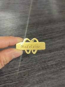 1pc Stainless Steel Dental Brooch - Customized Name & Badge Pin For Doctors & Nurses With Engraved Tooth Design, Gift For Healthcare Professionals, Father's Day, Mother's Day, Engraved, Stainless, Colorful, Cute, Adorable, Funny, Kawaii, Y2K, Stylish, Unisex, Casual, Custom, Personalized, Unique, Customized, Ideal Gifts For Him, For Valentine's Day, For Mother's Day, For Birthdays, For Children's Day, For Father's Day, For Graduation, For Weddings, For Housewarming - Style 1 - View 2