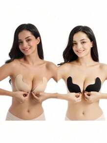Sticky Bra - Invisible Push Up Bra Backless Strapless Bra, Seamless Front Buckle Bra Underwear Women Self Adhesive Silicone Adhesive, Self-Adhesive Backless Reusable Push Up Nipple Covers, Women's Lingerie & Underwear Accessories