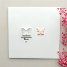 3pcs Butterfly Shaped Soft Clay Earring Mold Pendant DIY Craft Tools - White - View 8