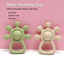 Baby Silicone Teething Toys, Infant Teether Toys With Multiple Teething Points, Teething Stick, Rattle - Multicolor - View 7