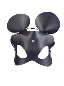 1 件女士男士皮革面具万圣节装饰面具哥特朋克节日派对配饰角色扮演，性感狐狸面具。 - 黑色 - 查看 13