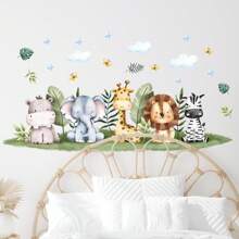 1 pièce Autocollants muraux girafe, autocollants muraux d'animaux de bande dessinée mignons, art mural de chambre de bébé, autocollants décoratifs de jardin d'enfants