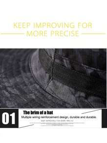 1 pieza Sombrero unisex transpirable de protección solar para montañismo al aire libre, sombrero tipo Boonie con sombreado, ventilación de aire, ala ancha de estilo vaquero para verano