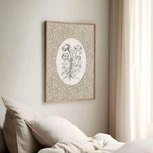 1 pezzo cartellone stampa su tela, arte da parete minimalista stile vintage, per decorazione di dormitorio, appartamento, soggiorno, camera da letto, decorazione casa moderna, con motivo botanico floreale vintage senza cornice in stile bohémien